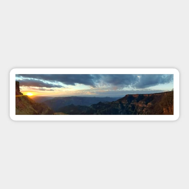 Panoramic Sunrise over the Copper Canyon Sticker by JuliaGeens